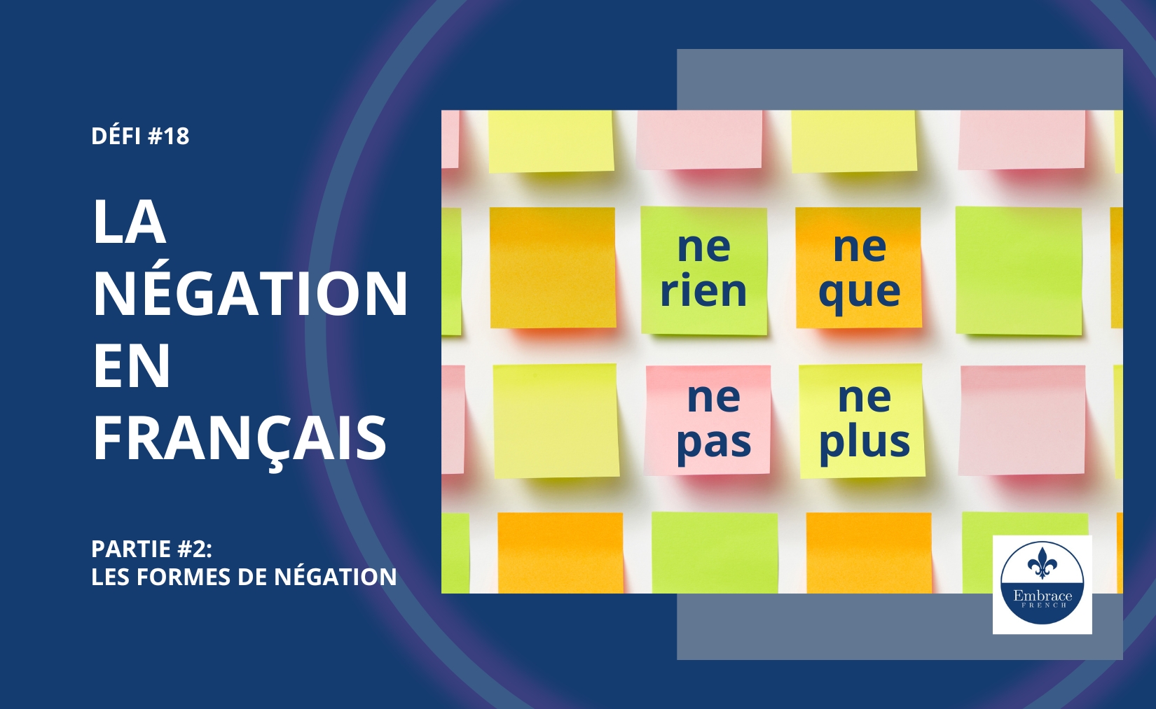 Negation in French: the different forms